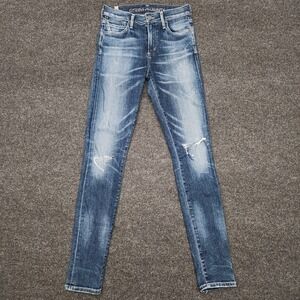 Citizens of Humanity Womens 25‎ Rocket High Rise Skinny Jeans USA Distressed